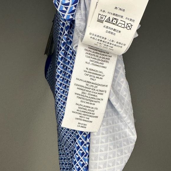 NEW Ralph Lauren RLX Airflow Sleeveless Golf Polo Women’s XS Blue Geo - Picture 13 of 16